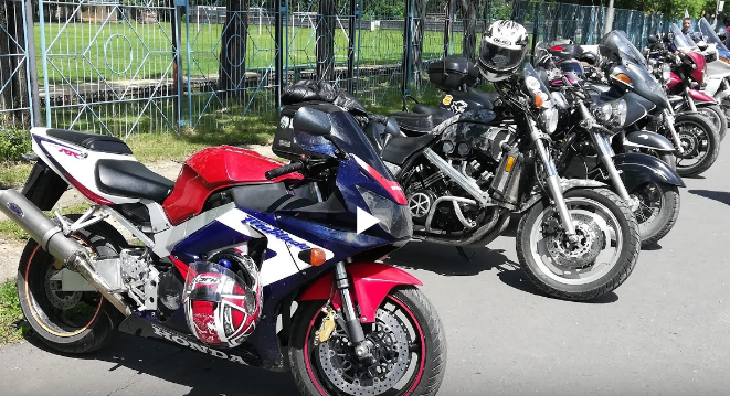 MOTO фест 2019.  Возложение венка участникам ВОВ